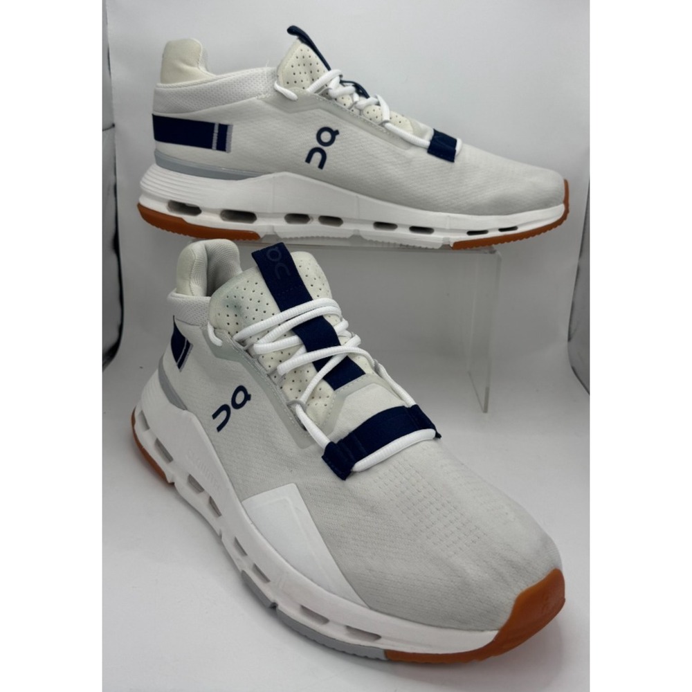 On Cloudnova 2 Ice Zodiac Running Shoes White Navy Men Size 12 3ME30214799